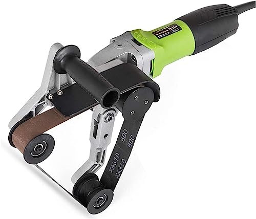 SweAtz Lijadora pulidora de Tubos, Pulidora de Cinta para Tubos eléctricos de 800 W, Lijadora de Banda Profesional, Lijadora pulidora de Tubos de Acero Inoxidable para Metal