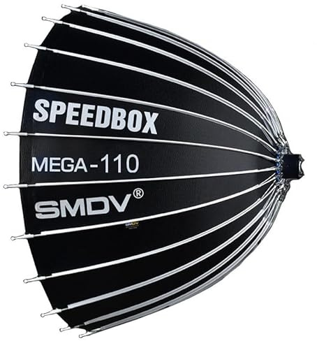 SMDV Speedbox Mega-110 Deep Softbox – Éclairage Professionnel de Photographie avec résistance à la Chaleur, Monture Bowens et diamètre 110 cm