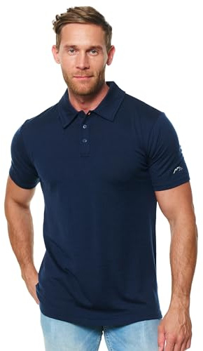Merino.tech 100% Merino Poloshirt Herren Kurzarm & Langarm Outdoor Alltag | Atmungsaktive, Geruchshemmend Merino Shirt Herren, Schnelltrocknend, Thermo, Knitterfrei, Langarmshirt, für Büro und Freizeit