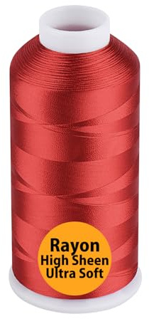 Simthread Maschinenstickgarn 40WT, 5000 m, Viskose, Rot 1147 | 5000 m Maschinenstickgarn 40WT aus 100% Viskose, Farbe Rot 1147, für glänzende und klar definierte Stickbilder.