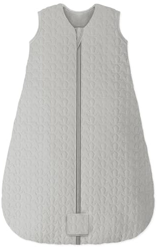 Unnivoll Schlafsack Baby Winter 2,5 Tog Baby Schlafsack 18-24 Monate Baumwolle Babyschlafsack Neugeborene Winterschlafsack Baby Warm und Weich 90 cm für Jungen Mädchen Grau