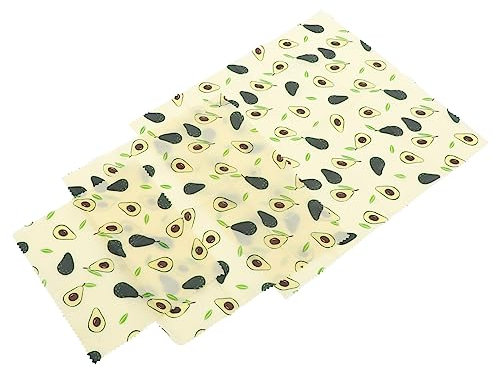 minkissy Beeswax Food Wraps Set Reusable Bread Covers Sandwich Wraps Picnic Lunch Box Washable Natural Cotton Beeswax