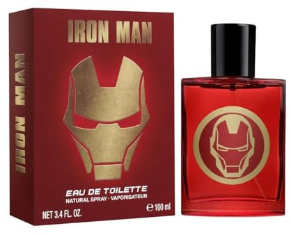Marvel Iron Man Eau de Toilette Natural Perfume Spray, Vegan and Dermatologically tested EDT Spray for Teenager, 100ml