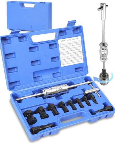 XSTARYE 12 Pezzi Estrattore Cuscinetti Interni Bici con Martello di Scorrimento Foro Cieco Estrattori Cuscinetti con 8PCS Pinze Espandibili（8-32mm）