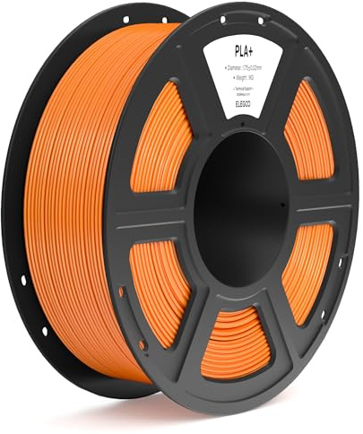 ELEGOO PLA+ Filament 1,75 mm Orange 1 kg, Hochfestes PLA Plus Filament-3D-Druckmaterialien, Maßgenauigkeit +/- 0,02 mm, 1-kg-Spule (2,2 lbs) für die Meisten 3D- Printer