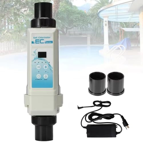 HDaspijh GéNéRateur De Chlore Au Sel, Système De Chloration De Piscine d'eau SaléE, GéNéRateur De Chlore pour Spa 8/12/16/20 G/H, éLectrolyseur, Fonction De Nettoyage Automatique,80M³/16g/HR