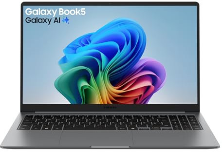 Samsung Galaxy Book5 AI Laptop, 15.6 Display, Intel Core Ultra 7 Processor, 16GB Memory, 512GB Storage, Titan Grey