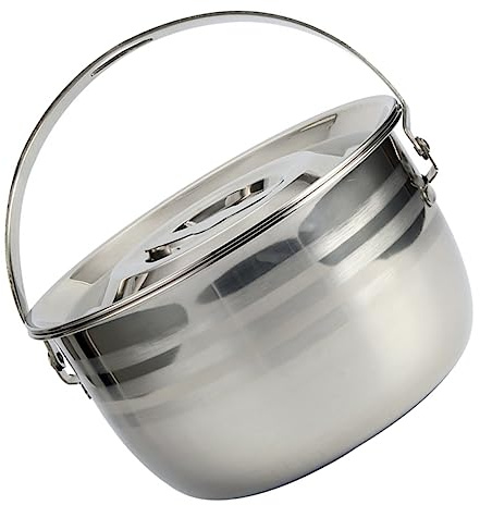 VALICLUD Marmite à Soupe Grosse Capacité 18 Cm Acier Inoxydable 201 Antiadhésive Pour Camping Usage Domestique Légère Pratique