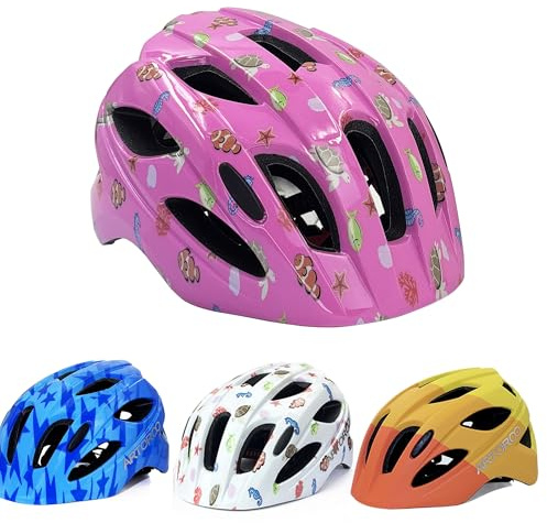 ARTOROO Kids Bike Helmets for Boys and Girls Ages 5-8, Sizes Adjustable Child Bicycle Helmets Ages 8-12/8-14,Skateboard Helmets for Youth (Pink)