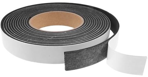 Moosgummi Selbstklebend Dichtungsband, 15mm Breite x 5mm Dicke, 5m Länge, Fensterdichtung Selbstklebend, Effektive Schaumstoffdichtung für Türen, Fenster und Geräuschdämmung