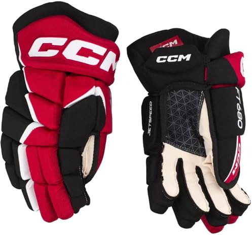 CCM Jetspeed FT680 - Guantes para niño (11, color negro, rojo y blanco