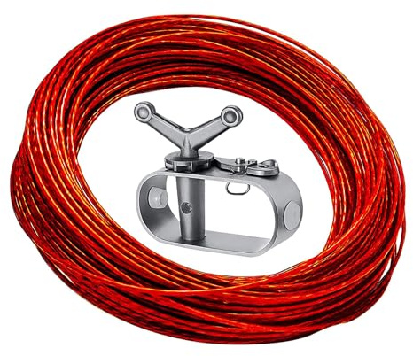 Forte corda in acciaio verniciato da 2 5 mm e tenditore impiallacciato in metallo per la sicurezza delle piscine esterne. Tenditore impiallacciato in metallo per la copertura della piscina