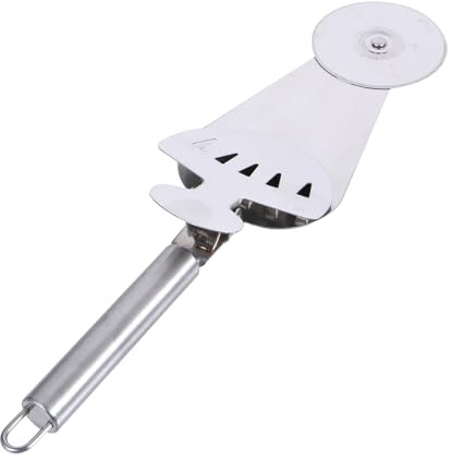 TOYANDONA Rotella Tagliapizza in Acciaio Inox 3 in 1 con Impugnatura Ergonomica e Pala per Torta, Affettatrice per Pizza e Pane per Utensili da Cucina e Preparazioni Casalinghe