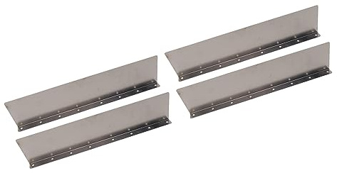 RASTKY Lot de 4 Protections Anti-éclaboussures pour Inverseur D'eau de Pluie avec Vis D'installation, Protections de Gouttière en Aluminium pour éviter les Débordements, Toiture Extérieure, 480 G