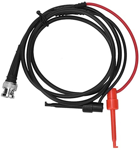 Oumefar BNC Test Lead Line Coaxial Cable Kit for Q9 Male Plug to Dual Test Hook Electrical Multimeter Test Lead Set for Oscilloscope Vehicle Maintenance