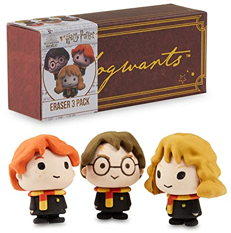 Harry Potter Radiergummi – 3 Stück Fantasie-Radiergummi für Kinder, Harry Ron Hermine – Geschenkidee Goodies Collection