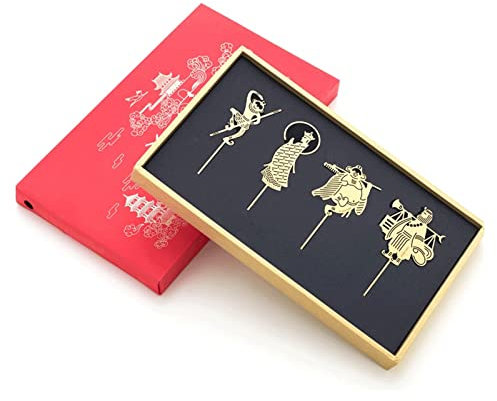 caihuashopping Lesezeichen Westward Reise Messing Buchmark Metall Lesezeichen Klassische Schulsaison Lehrer Tag Geschenk Eine Reihe von Lesezeichen Buch Markierungen