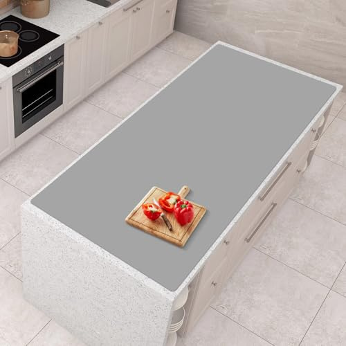 AECHY Silikonmatte Groß 120x60x0,2 cm, Hitzebeständig, Dunkelgrau | Wasserfest, Hitzebeständig, Rutschfest, Leicht zu Reinigen, Vielseitige Schutzmatte für Küche und Tisch