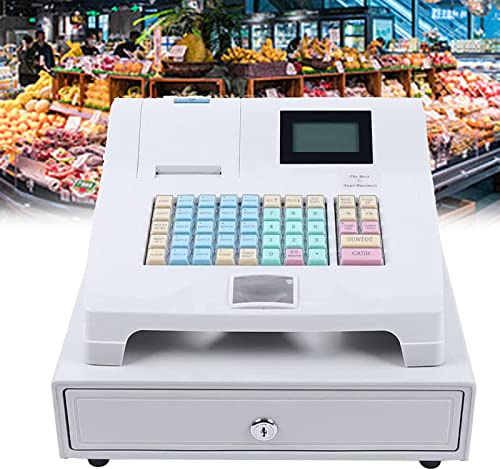 LINCYS Caja Registradora para Pequeñas Empresas, 8 Cajas Registradoras Led Digitales, Caja Registradora Inteligente con Impresora Térmica, para Supermercado, Restaurante Negocios