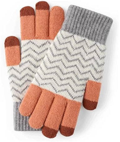 Winterhandschuhe rutschfeste Strickhandschuhe Bunte Paar Fäustlinge Handschuhe Gepolsterte Fahrradhandschuhe Strickhandschuhe 1 Paar Thermohandschuh