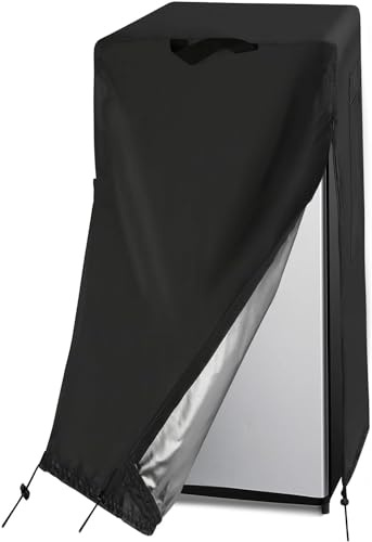 Guisong Kühlschrankabdeckung, wasserdichte und staubdichte Abdeckung zum Schutz von Standgefrierschränken/Getränkekühlschränken – Geeignet für Kühlräume (61 cm B x 61 cm T x 188 cm H)
