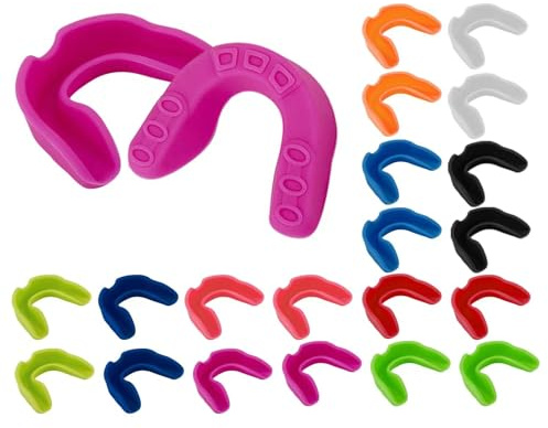 20 Pcs Sports Mouth Guards Gum Mouthguard Teeth Armor Game Guard for Boxing Basketball Football Hockey Karate Basketball Rugby Match Wrestling Karate Flag Football Matches(Multiple Color)