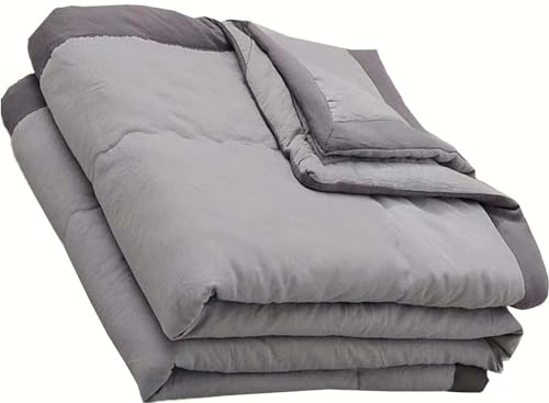 UWOBTN Edredón de verano suave y agradable cara de verano, 140 x 200/180 x 200/100 x 140 – ligero acolchado fino de algodón lavado para todas las estaciones (C,170 x 200 cm/67 x 78 in)