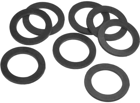 PATIKIL M31 Rubber Flat Washer, 8 Pack 31mm ID 45mm OD 3.5mm Thick Sealing Spacer Gasket Ring for Faucet Pipe Water Hose Fastener Bolt, Black