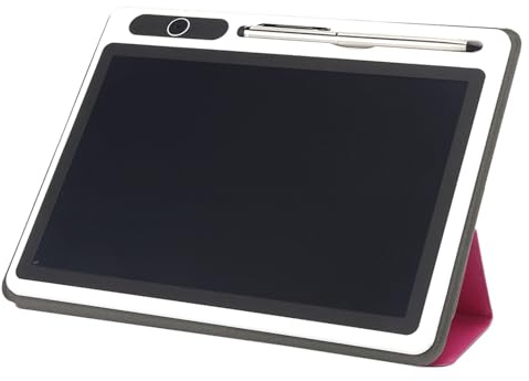 LCD Drawing Board High Practicity Writing Tablet for Business Supplies Hand Painting Tool 9 Zoll für Arbeit und Studium (Schwarz (mit Lederhülle)) (Rot (mit Lederhülle))
