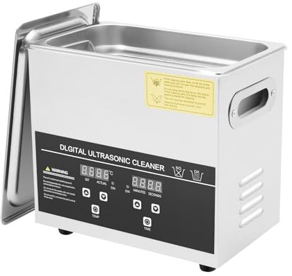 Ultrasonic Cleaner 3L Ultrasonic Jewellery Cleaner Machine, 40KHz Sonic Cleaner for Jewelry,Ring,Eyeglasses,Watch Chains,Coins,Metal Parts etc