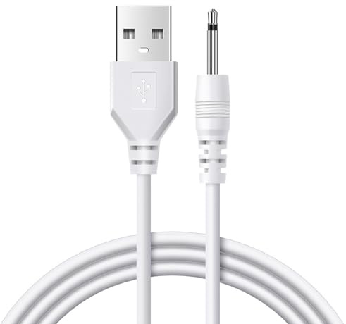 Maobeez USB to DC 2.5mm Charging Cable, 100 cm Replacement Charger Cord for Rechargeable Massagers and Compatible Devices