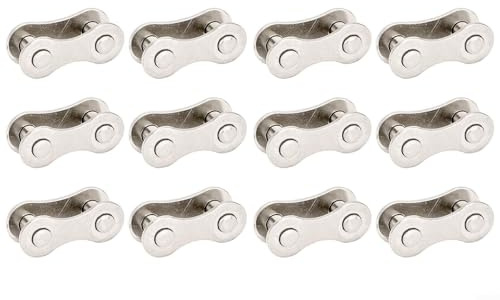 Desiumite Single Speed For Bike Chain Links Connector - 24 Pcs Steel Quick Release Chain Links for, Compatible with Mountain and Road Bikes, Silver (1/2 x