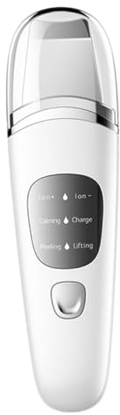 LRXIYODE Machine à Pelle Exfoliante Visage Électrique Écran Lcd Blanc Éliminateur Points Noirs Pores Nettoyant Facial Portable pour Soin Peau Quotidienne