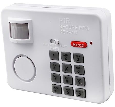 Security Alarms For Home Wireless Motion Sensor Alarm With Keypad PIR Garage Camping Car White Simple Safe