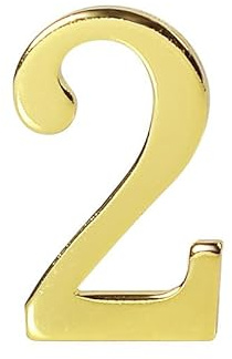Self-Adhesive House Numbers, 1.85 Inch DIY Metal Polished Address Door Numbers for Outside Front Door, Mailbox, Office, Hotel Plaques
