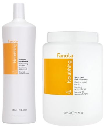 Fanola Nutri Care Champú 1000ml + Mascarilla 1500ml aporta Hidrataciόn y Suavidad