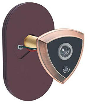 ARCH Antik Kupfer-Finish 180-Grad-Zuschauer Guckloch Anti-Diebstahl-Türspion-Projektor-Türklingel Mit Heavy Duty Privacy-Abdeckung for Home Security (Color : Red Bronze)