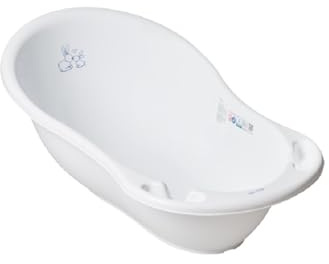 Chipolino Babybadewanne Marea Hase, 102 cm lang, Ablagefächer, ab Geburt weiß