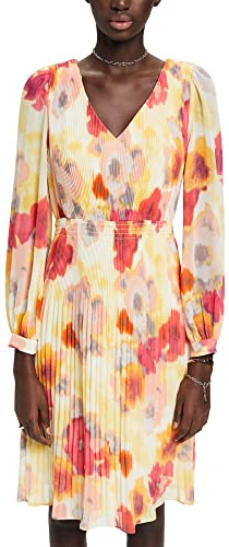 ESPRIT 023eo1e342 Vestido, 823/Orange 4, 32 para Mujer