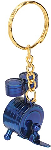 Porte-clés Mini Batterie, Métal Portable Instrument Porte-clés Percussion Tambour Charme Pendentif Porte-clés Mini Percussion Instrument Ornement Décoration pour Artisanat Musique Cadeaux(Bleu)