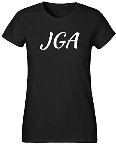 Huuraa Damenshirt JGA Junggesellenabschied Geschenk Größe XL Black Bio Baumwolle Fairtrade JGA Präsent
