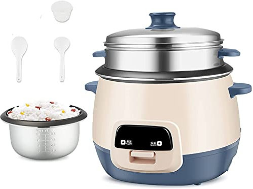 Olla Arrocera Y Vaporera con Función De Mantener Caliente Cocción Automática Olla Interior Antiadherente Haga Arroz Y Vapor Alimentos Y Verduras Saludables,4L