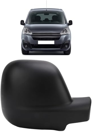 Tapas de Espejo Retrovisor de Coche para Berlingo B9 2012-2018, Tapas de Espejo de Puerta Negras de PP, Tapas de Espejo Lateral Izquierdo Derecho, Reemplazo Ideal (Lado