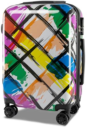Xonic Reisekoffer – Koffer groß mit Rollen als Hartschalenkoffer – Trolley in Größe M L XL oder im Set Polycarbonat Koffer & Trolleys für Damen, Kinder & Familien (Color Art, M)