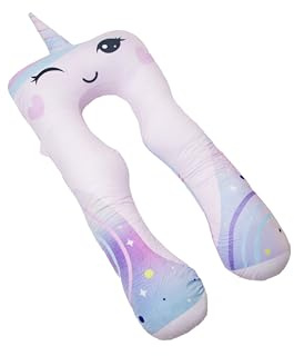 MAKOSAS KomfortKissen Kids Original Ersatzbezug Einheitsgrösse 60x120 cm, Waschbarer Kissenbezug für Kinder, Seitenschläfer-Kissenbezug U-Form (Unicorn)