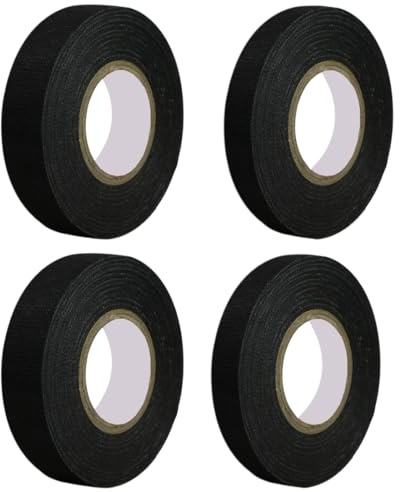 Isolierband, 4 Stück Elektro Isolierband, Gewebeband, Isolierband für Kabelbäume Klebeband, Selbstklebendes Isolierband, hitzebeständig, Zum Isolieren, Reparieren und Bündeln