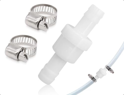 AOYEGIC Rückschlagventil,Kunststoff Waschmaschinen Rücklaufventil mit Klemmbändern,verwendet für Wasser Flüssigluft Kraftstoff Gas