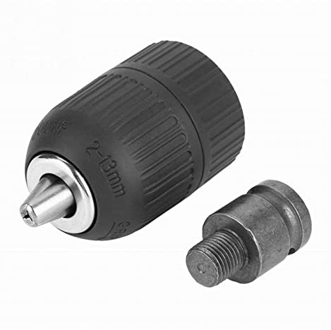 NZBZKKNBCP 2-13mm Profesional Hss Chuck de Taladro sin Llave for Adaptador de 1/2 for la Herramienta de conversión de Llave de Impacto Portabrocas