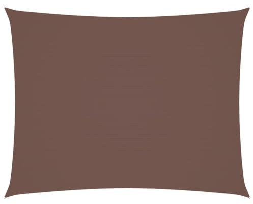 vidaXL Toldo de Vela Rectangular de Tela Oxford marrón 3x6 m