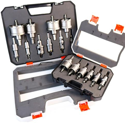 Brocas Coronas Perforadora Metal de Carburo Juego de 6 Fresas a Taza Ø16-35mm Alta Precisión Corte Limpio y Duradero Compatible con Taladros Estándar para Acero Acero Inoxidable Aluminio y Otros Metal